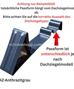 1 Stück Muster Schneefanghaken für Wienerberger Dachziegel in Anthrazitgrau (AZ)