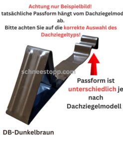 1 Stück Muster Schneefanghaken für Wienerberger Dachziegel in Dunkelbraun (DB)