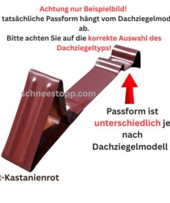 100 Stück Schneefanghaken für Wienerberger Dachziegel in Kastanienrot (KR)