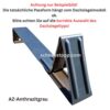 100 Stück Schneefanghaken für Finkenberger Dachziegel in Anthrazitgrau (AZ)