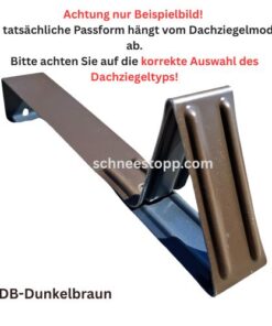 100 Stück Schneefanghaken für Finkenberger Dachziegel in Dunkelbraun (DB)
