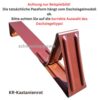 1 Stück Muster Schneefanghaken für Finkenberger Dachziegel in Kastanienrot (KR)
